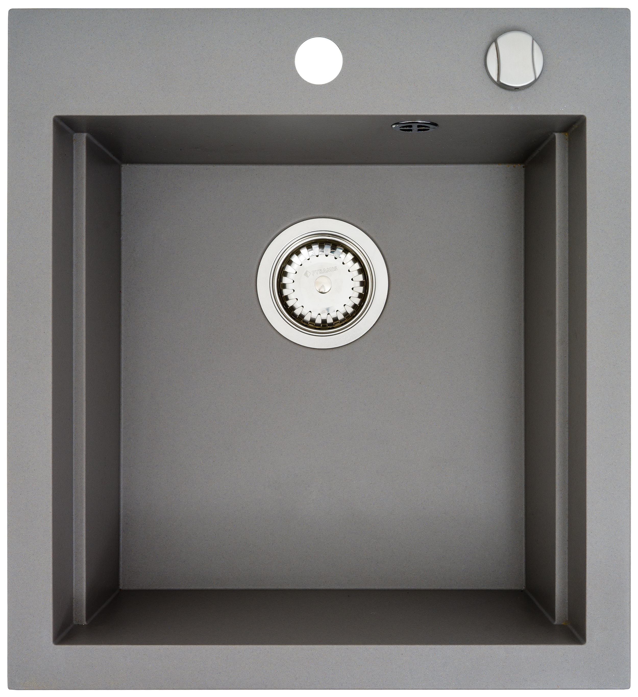 Pyramis Siros Granitspüle 47x51.5 cm grau/graphit/onyx 070084401