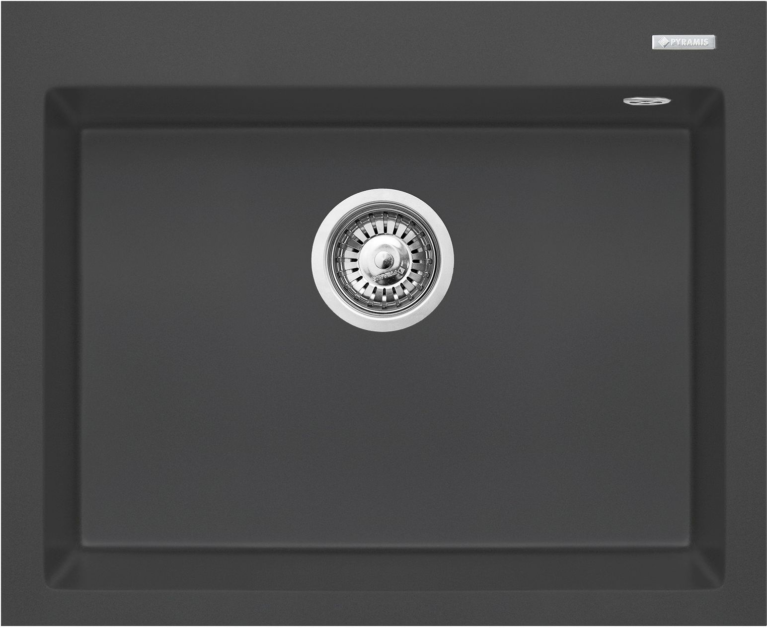Pyramis Istros Granitspüle 61x50 cm schwarz 070045012
