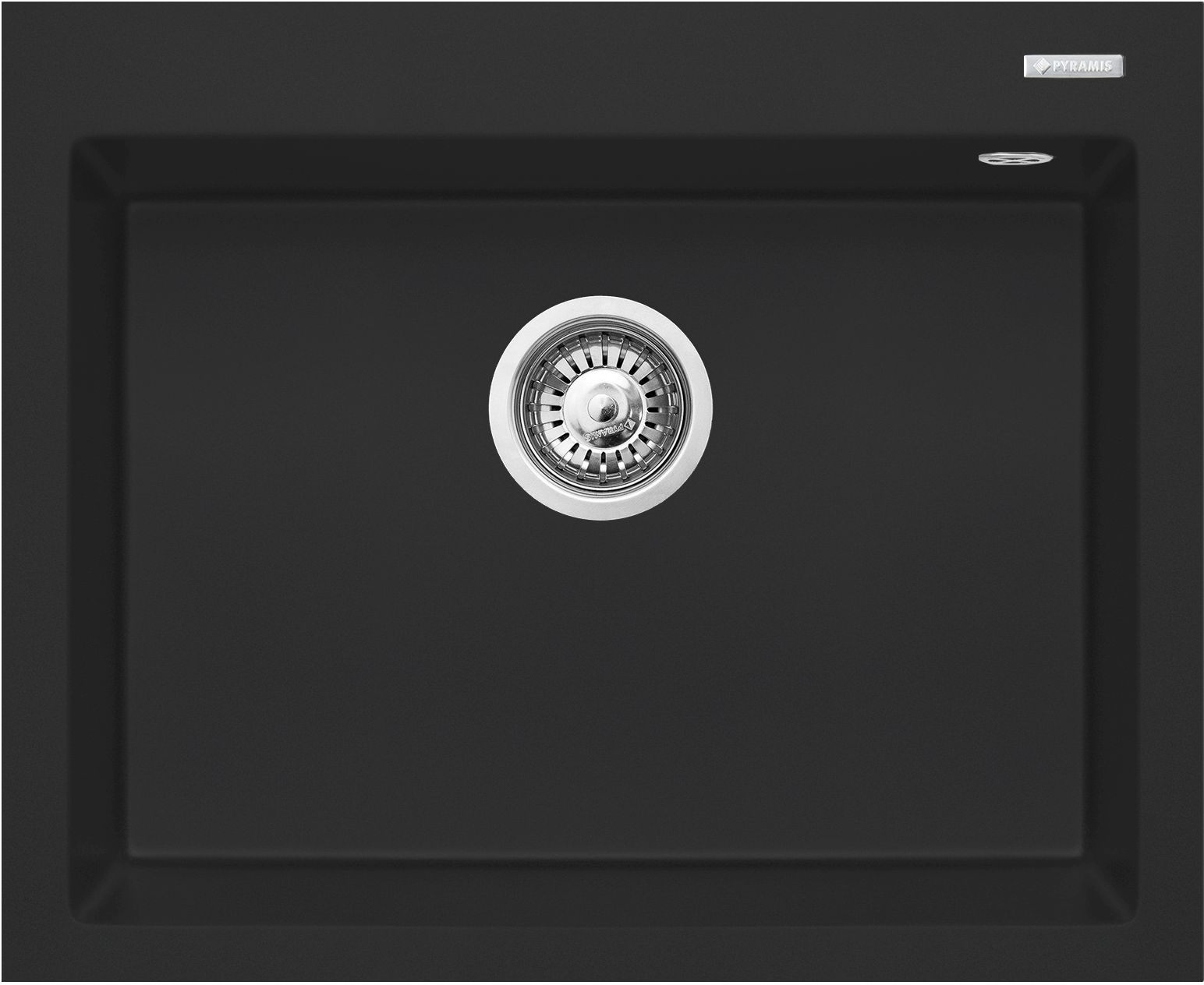 Pyramis Istros Granitspüle 61x50 cm schwarz 070181112