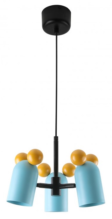 GTV Mouse Pendelleuchte 3x25 W blau OS-MOUS-25-DEC