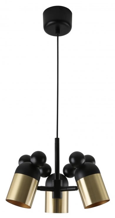 GTV Mouse Pendelleuchte 3x25 W schwarz-gold OS-MOUS-11-DEC