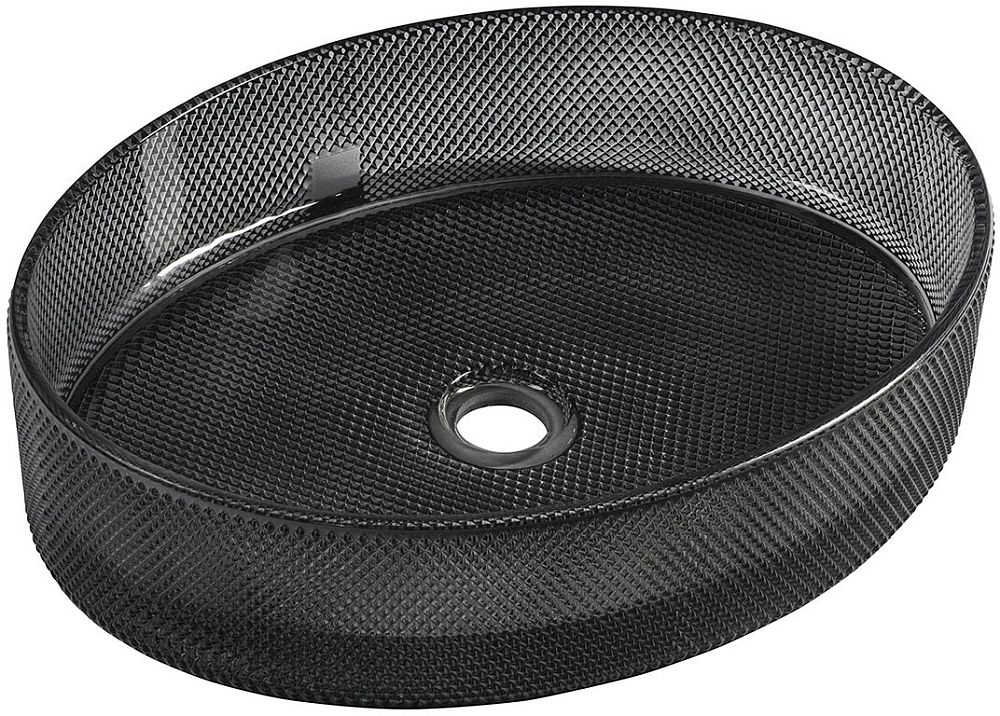 Sapho Nobal Waschbecken 49x38 cm oval Aufsatzwaschbecken schwarz TY326
