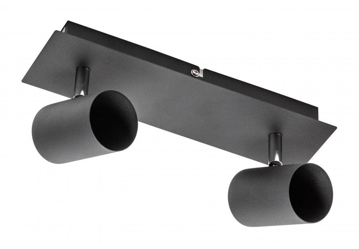 GTV Veneto Deckenlampe 2x20 W schwarz OS-VEN20WO2-10