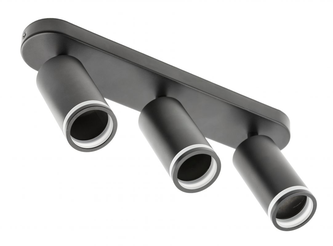 GTV Solis Deckenlampe 3x50 W schwarz OS-SOL-3GU10-10