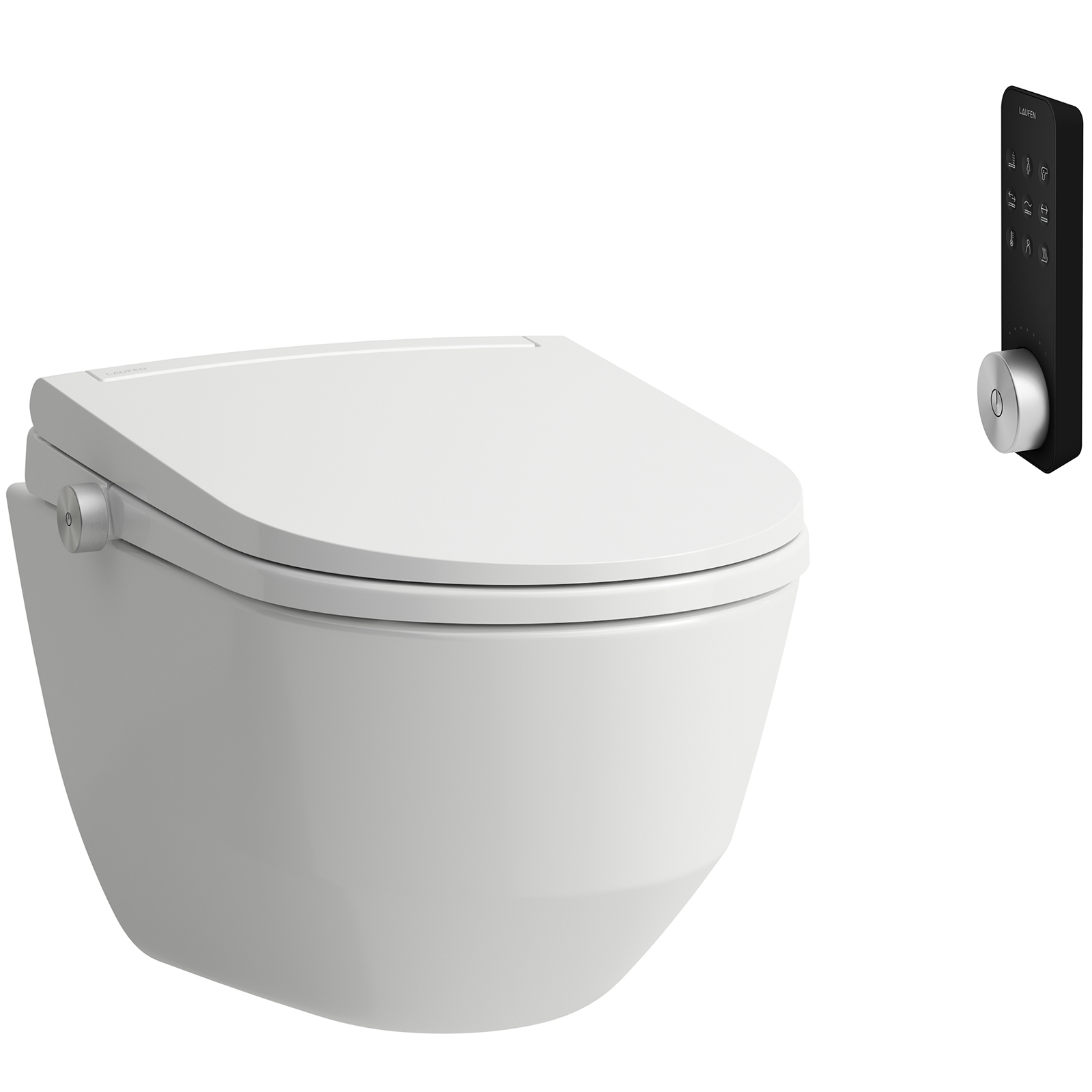 Laufen Cleanet Pro Dusch-WC mit Bedienknopf hängend ohne Kragen weiß H600890000S002