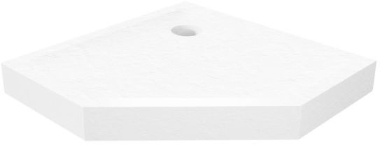 New Trendy Mild Stone Fünfeckige Duschwanne 80x80 cm weiß B-0518