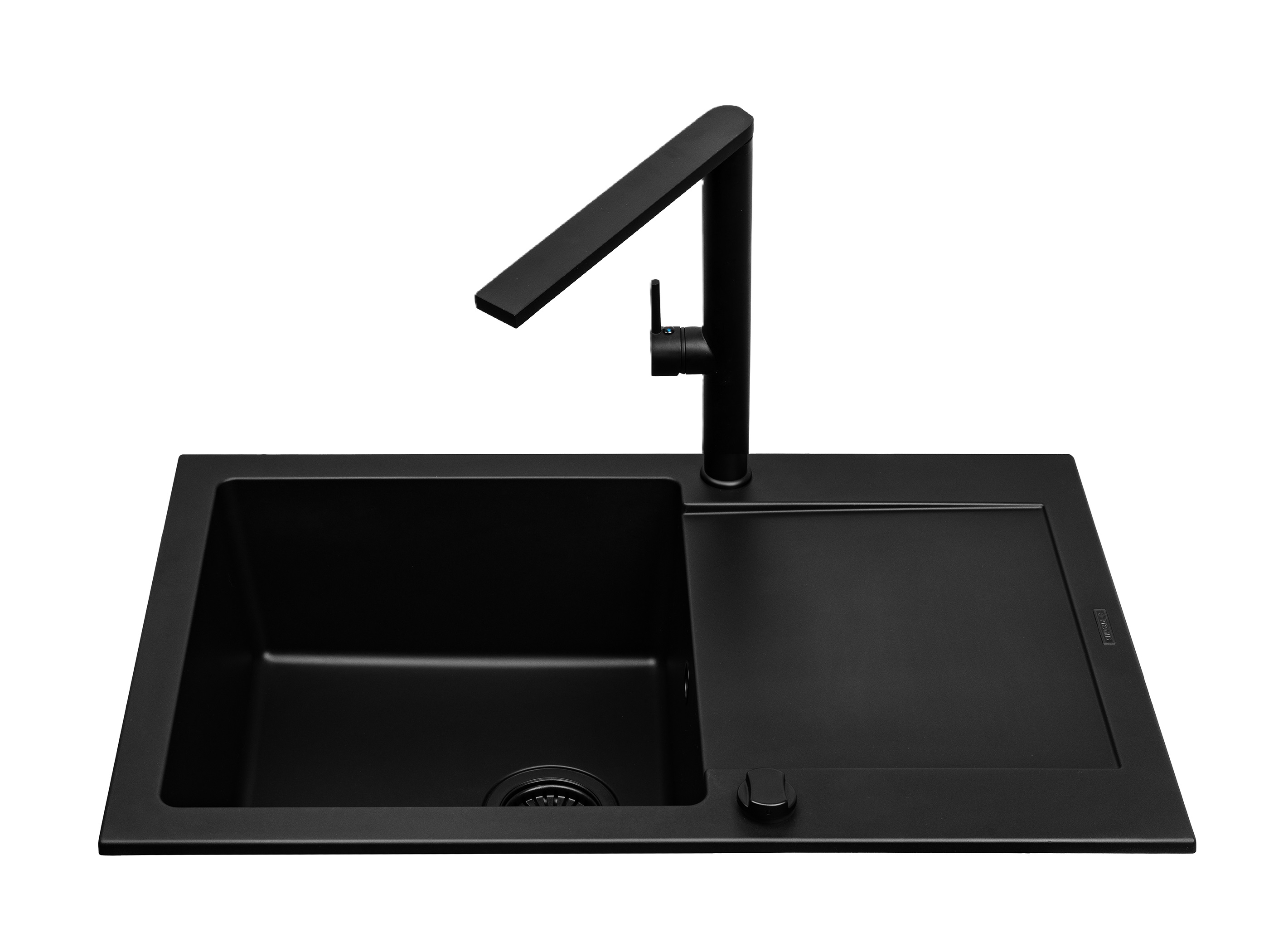 Pyramis Mido Waschbecken mit Wasserhahn schwarz/schwarz 070176502BT