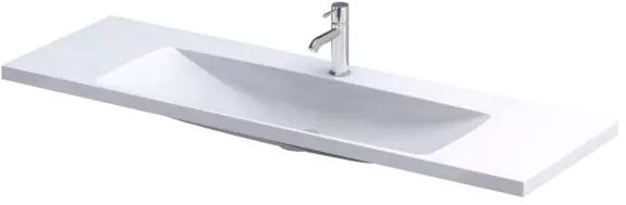 Oristo Compact Waschbecken 120x38 cm rechteckig Möbel weiß UME-C-ET-120-92