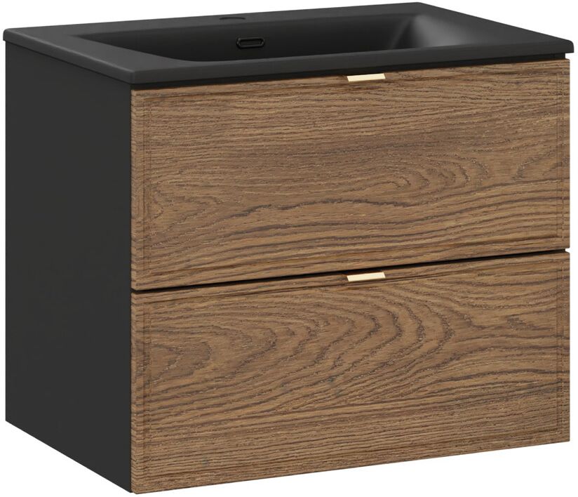 Set Kabinett Comad Talia Casella TALIA CASELLA 82-60-46-2S, Waschbecken Comad Sky SKY 1 BLACK MATT 60 DP ( E-8099-60 )