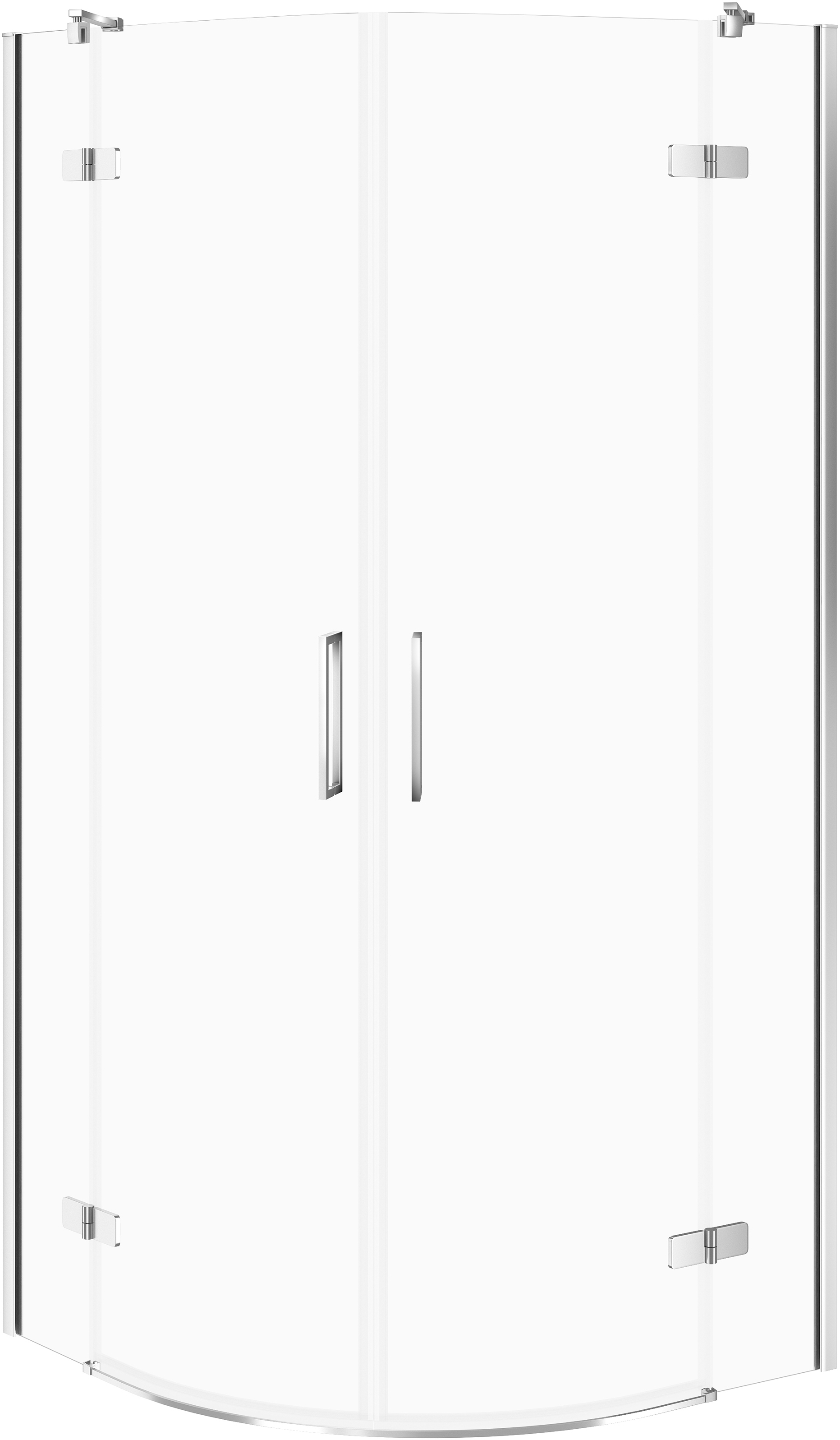 Cersanit City Dusche 80x80 cm halbrund chrom Glanz/durchsichtiges Glas S584-070