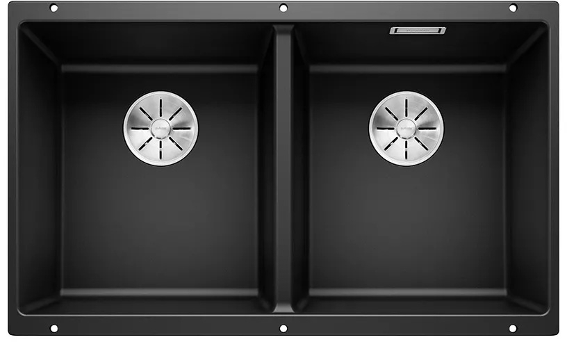 Blanco Subline 350/350-U Granitspüle 70.5x40 cm schwarz 525987