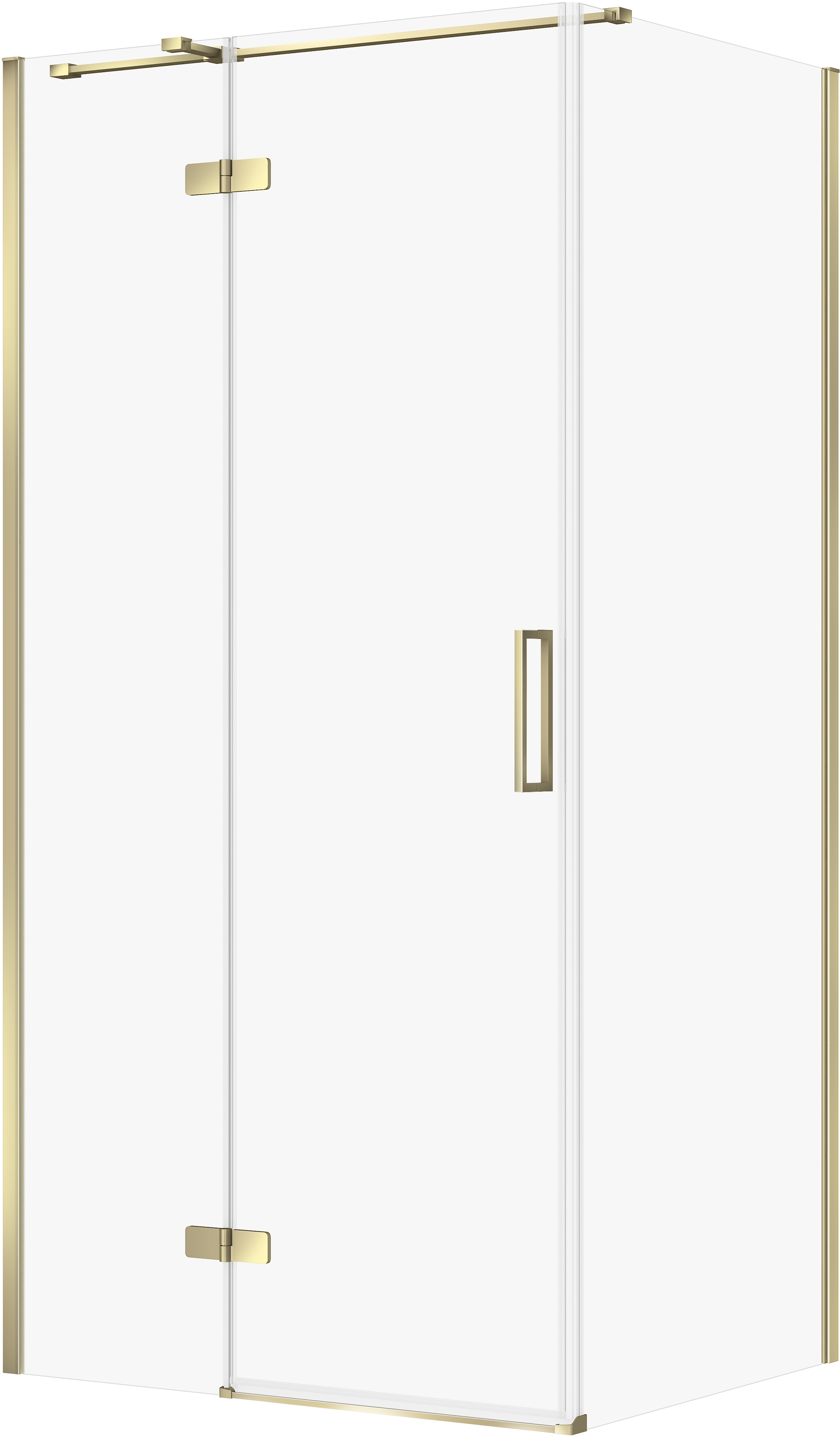 Cersanit City Dusche 100x80 cm rechteckig gold Glanz/durchsichtiges Glas S584-099