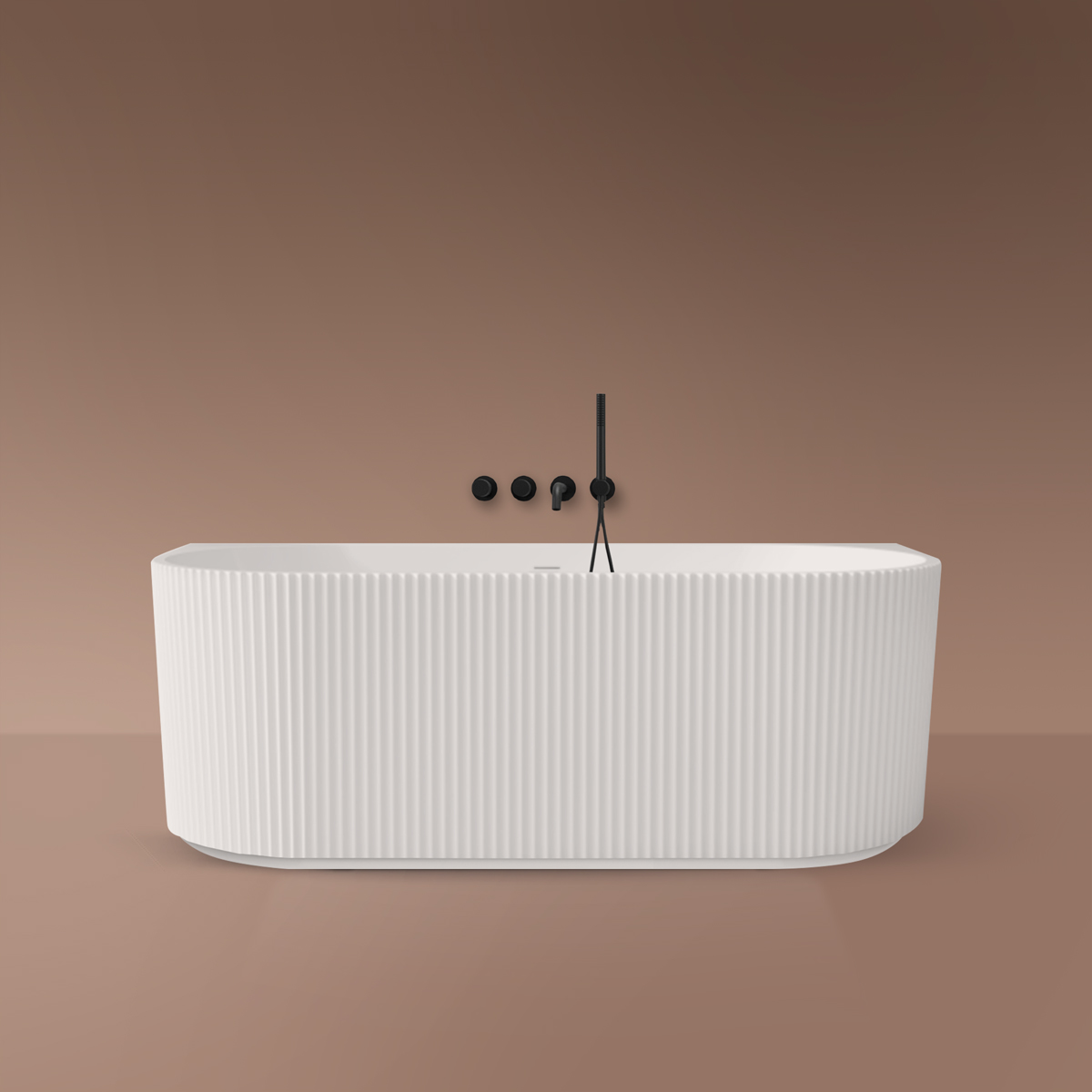 Oltens Hamnes Wandmontierte Badewanne 170x80 cm rechteckig weiß 12026000