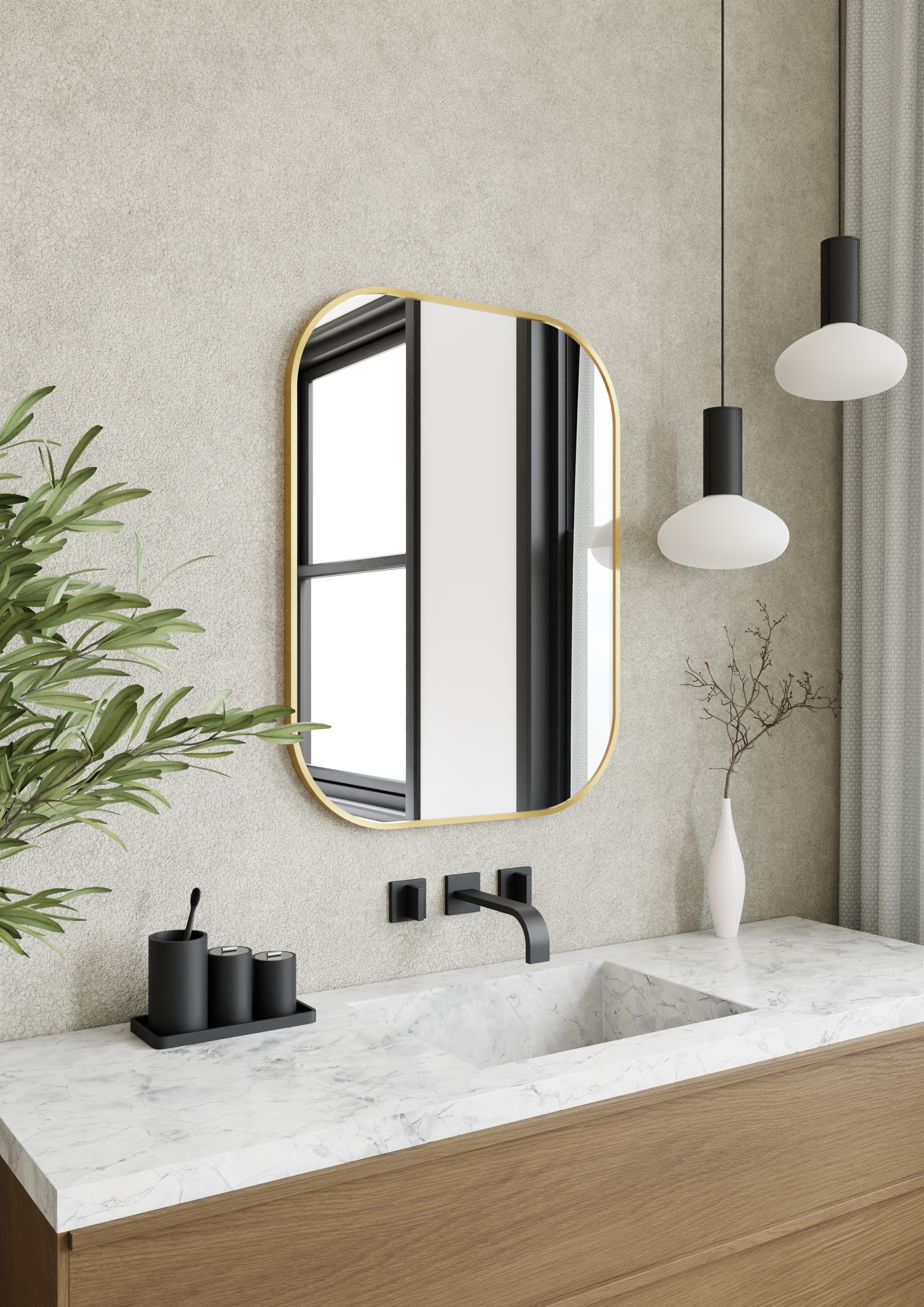 Dubiel Vitrum Luis Gold Spiegel 60x80 cm oval gold 5905241013176