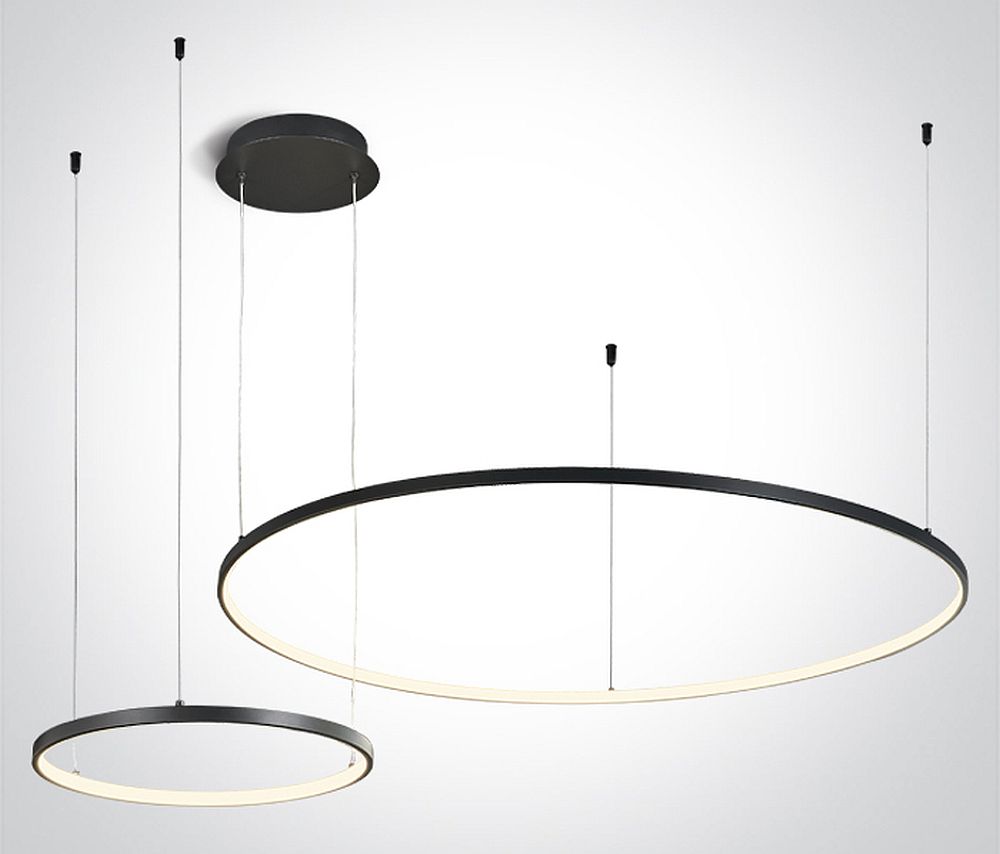 One Light Verdun 2 Deckenlampe 1x65 W schwarz 63150A/B/W