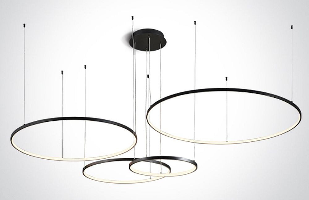 One Light Verdun 4 Pendelleuchte 1x100 W schwarz 63150C/B/W