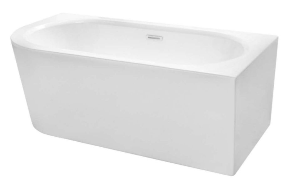 Besco Avita A-Line Wandmontierte Badewanne 159x74.7 cm rechteckig weiß #WAA-160ALBN