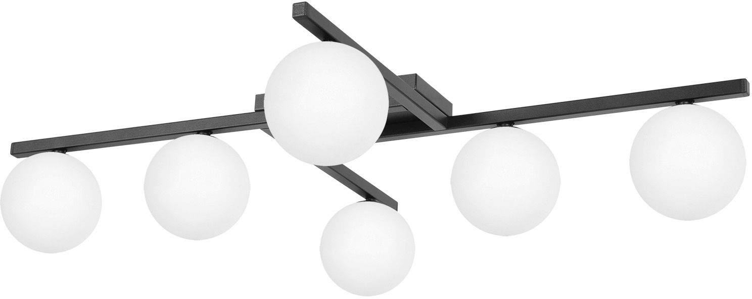 Kaja Korfu Deckenlampe 6x10 W weiß-schwarz K-5461