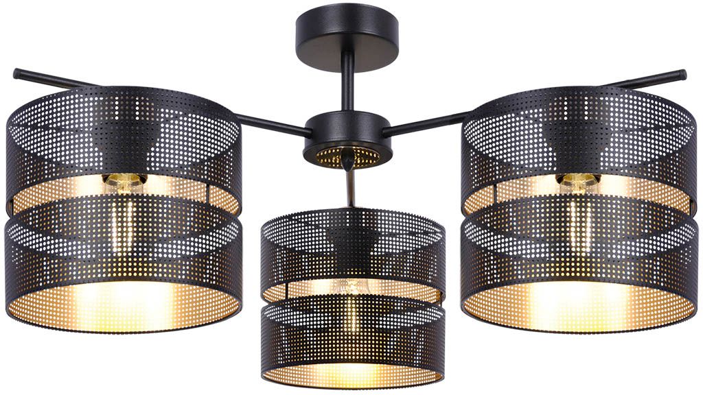 Kaja Malavi Deckenlampe 3x15 W schwarz-gold K-5502