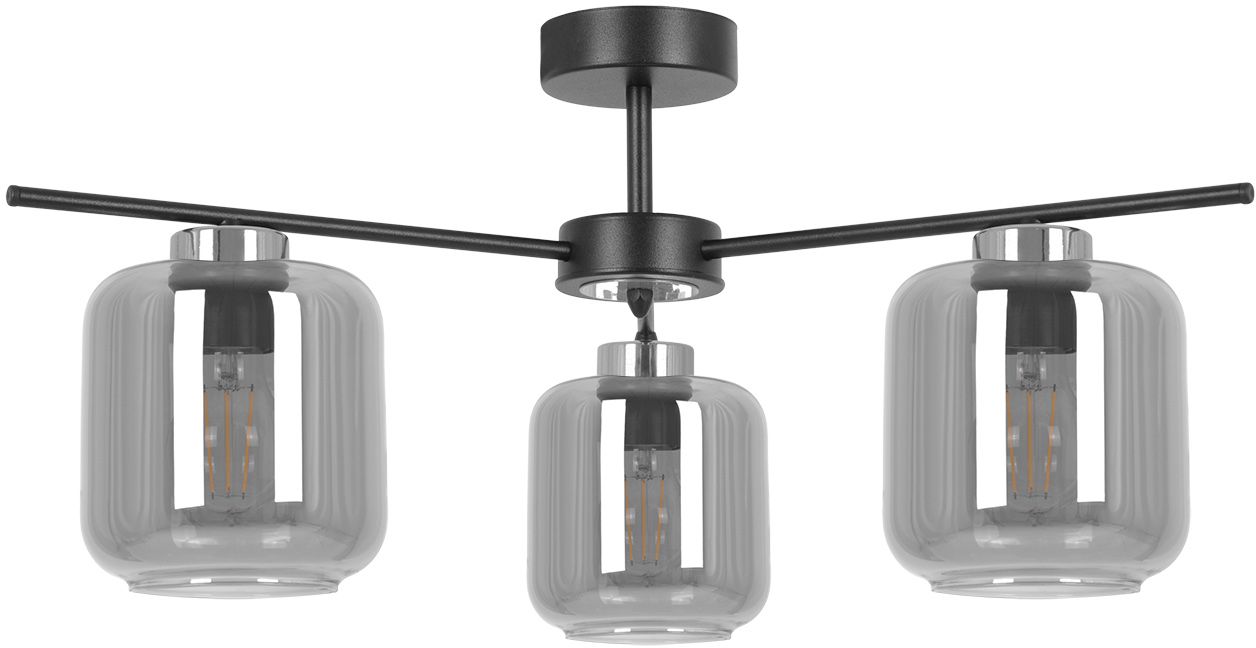 Kaja Piega Deckenlampe 3x15 W schwarz-silber-graphit K-5516