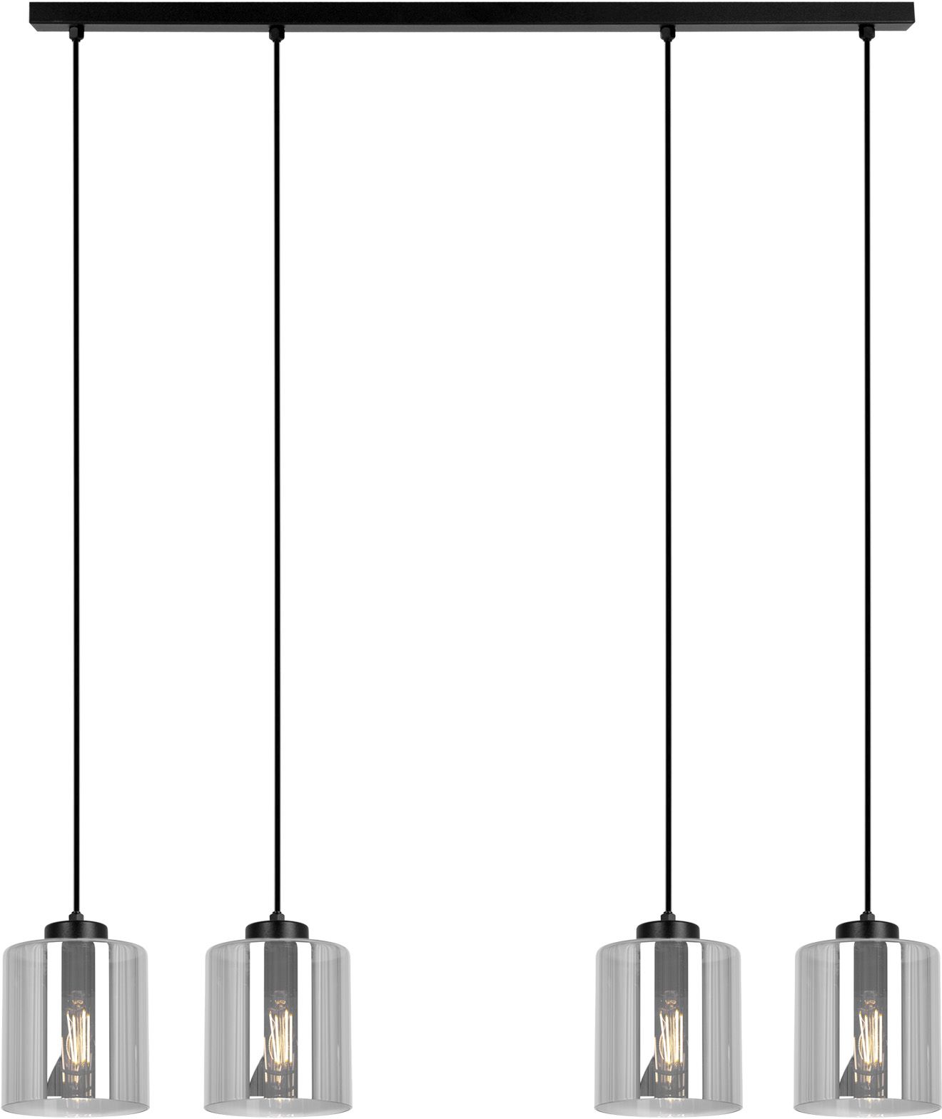 Kaja Miri Pendelleuchte 4x15 W schwarz-graphit K-5576