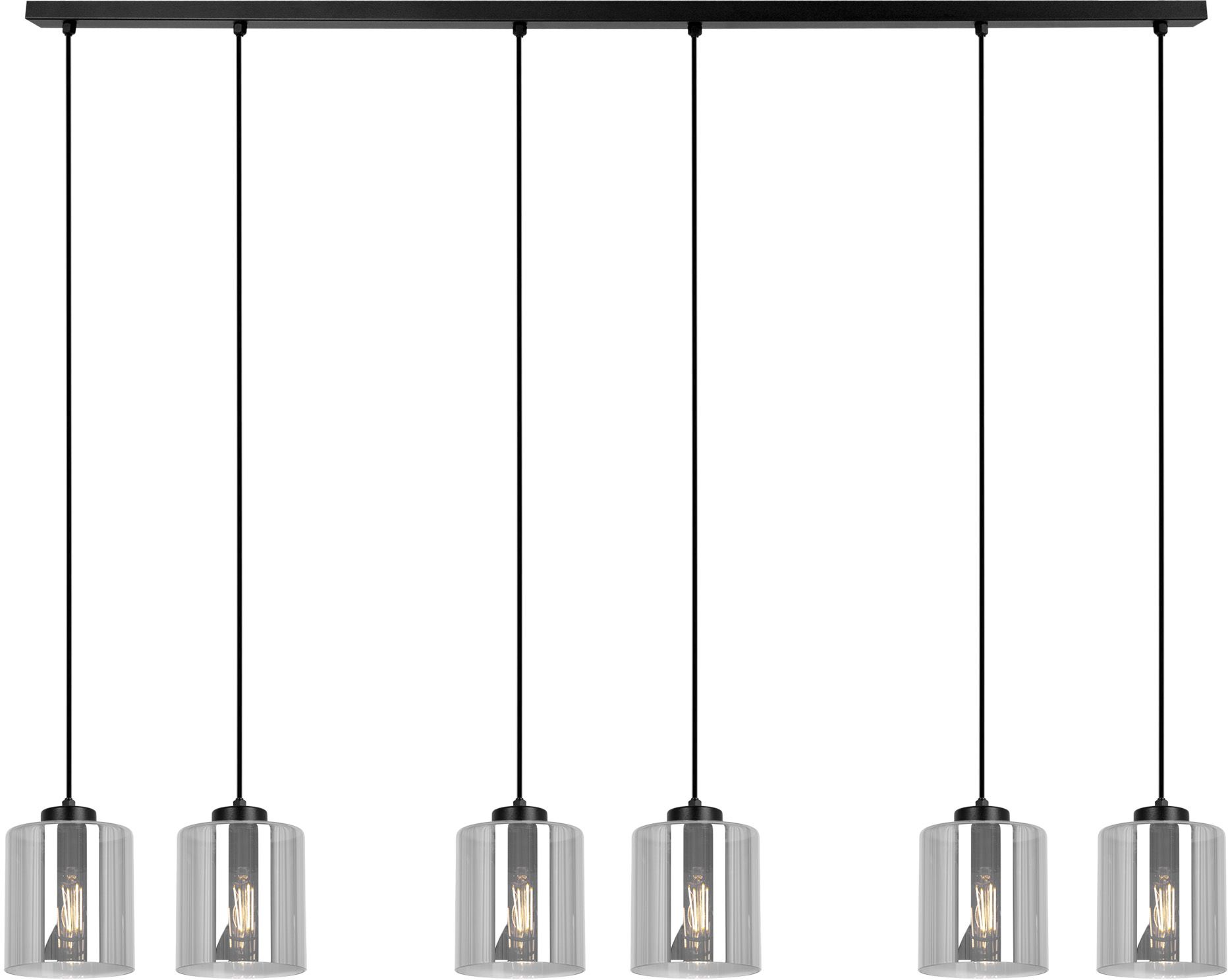 Kaja Miri Pendelleuchte 6x15 W schwarz-graphit K-5577