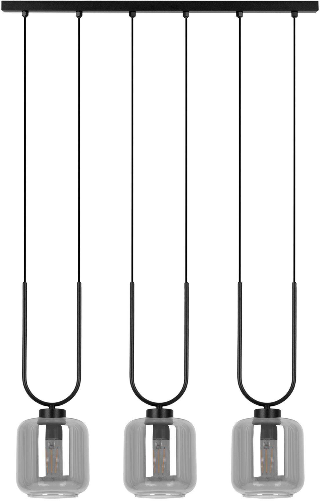 Kaja Bono Pendelleuchte 3x15 W schwarz-graphit K-5586