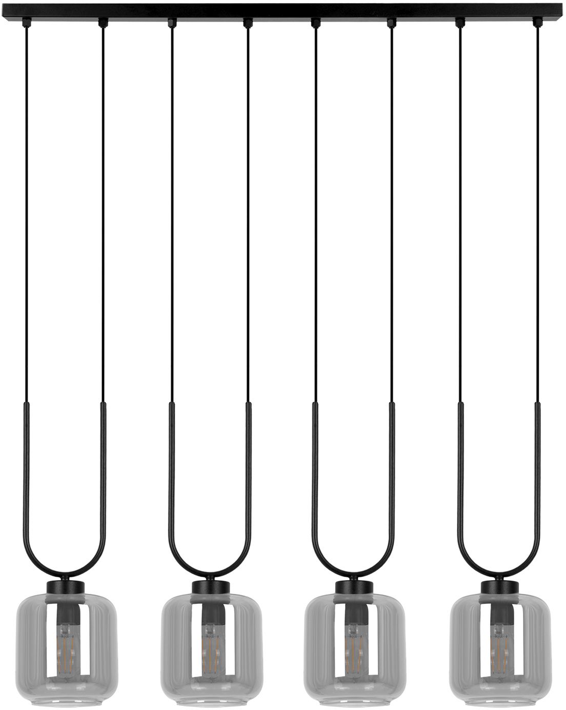 Kaja Bono Pendelleuchte 4x15 W schwarz-graphit K-5587