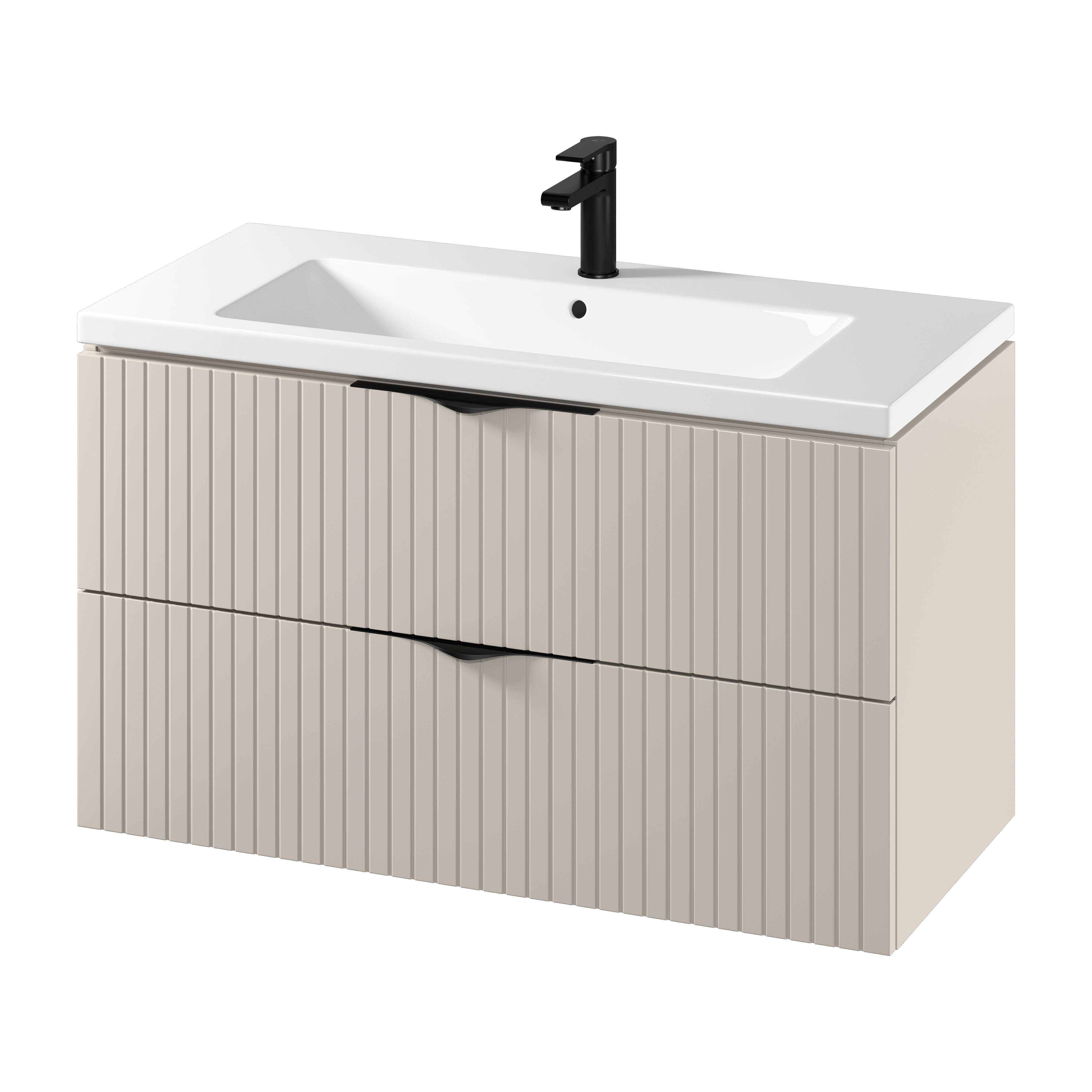Cersanit Tirso Waschbecken mit Unterschrank 100 cm beige S801-548
