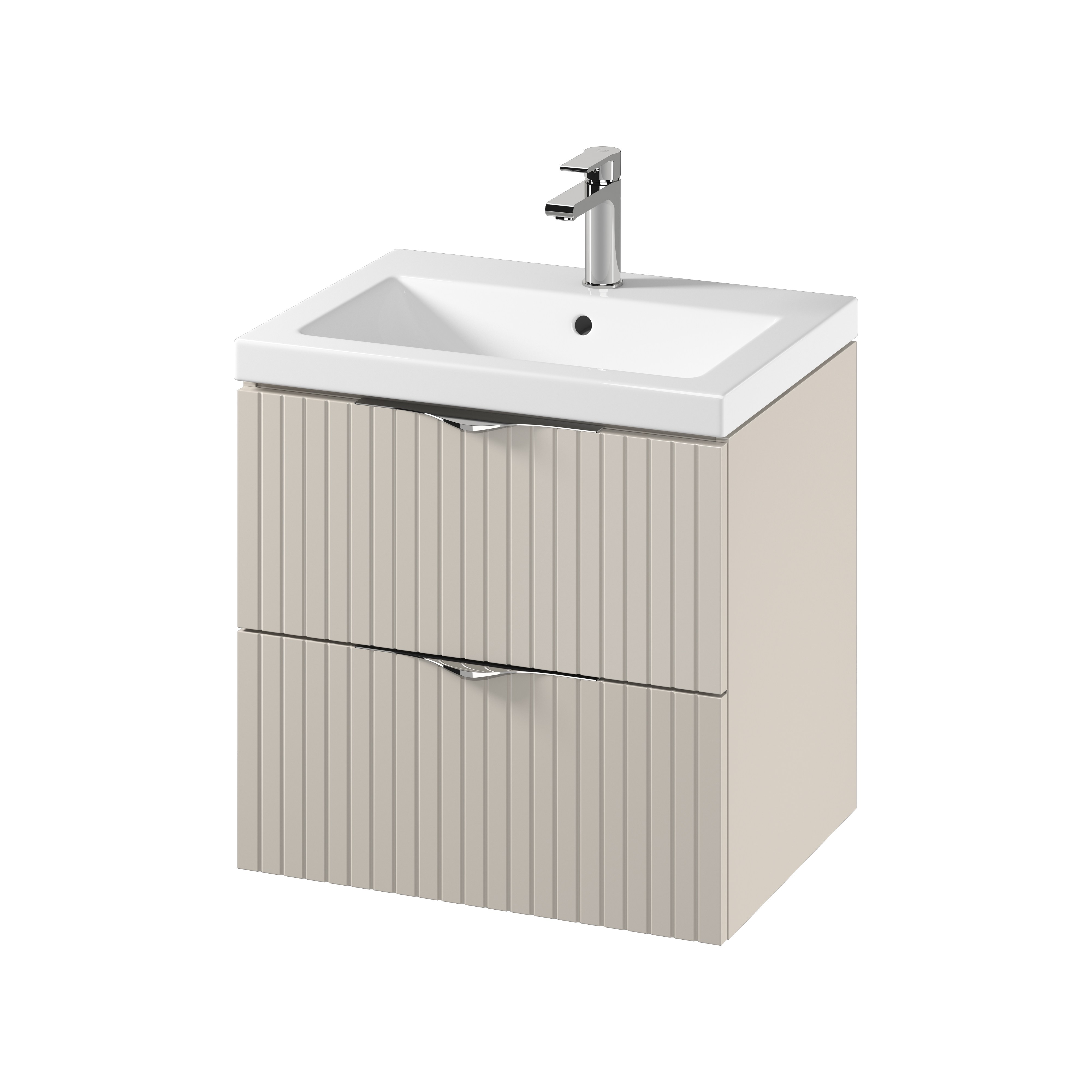 Cersanit Tirso Waschbecken mit Unterschrank 60 cm beige S801-541