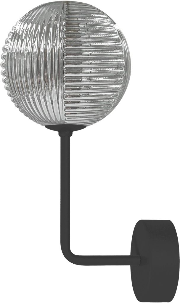 Kaja Greta Leuchter 1x10 W schwarz-transparent K-5718