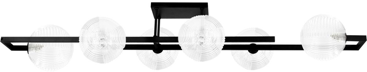Kaja Parma Deckenlampe 6x10 W schwarz-transparent K-5762