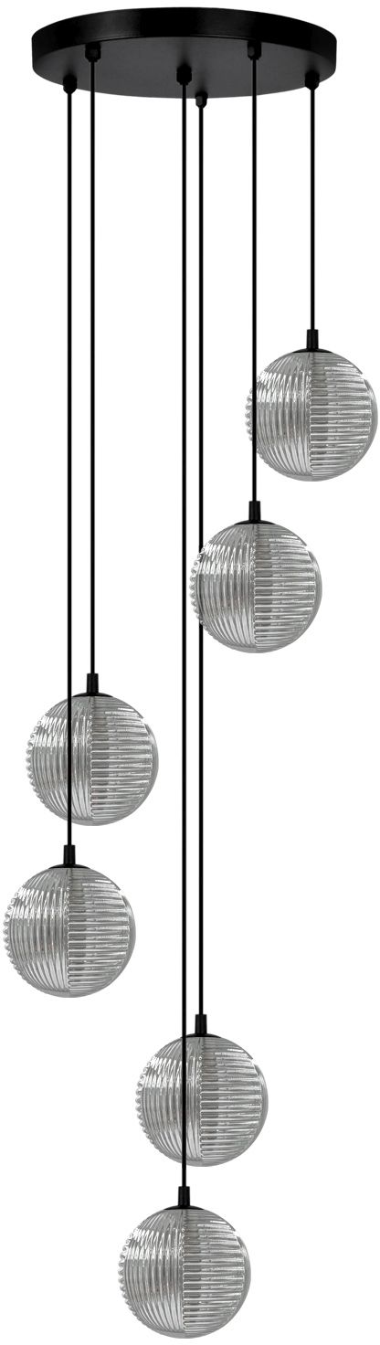 Kaja Monza Pendelleuchte 6x10 W schwarz-graphit K-5704