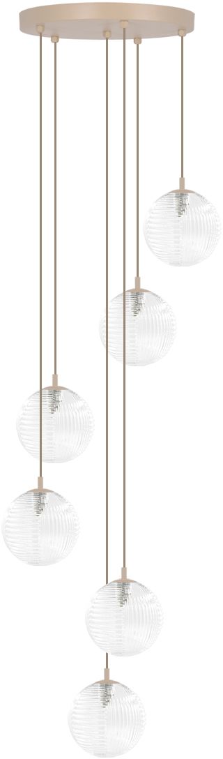 Kaja Tesoro Pendelleuchte 6x10 W transparent-beige K-5701