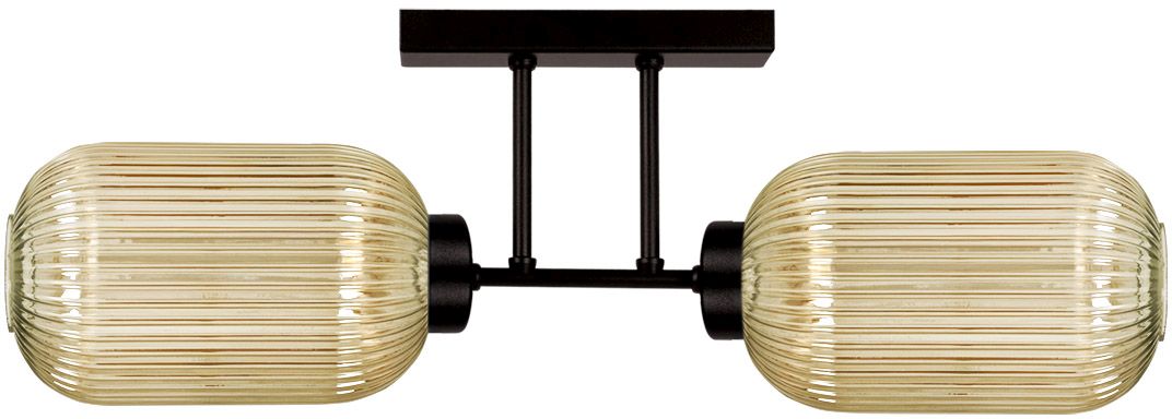 Kaja Fadiga Deckenlampe 2x15 W schwarz-bernstein K-5743