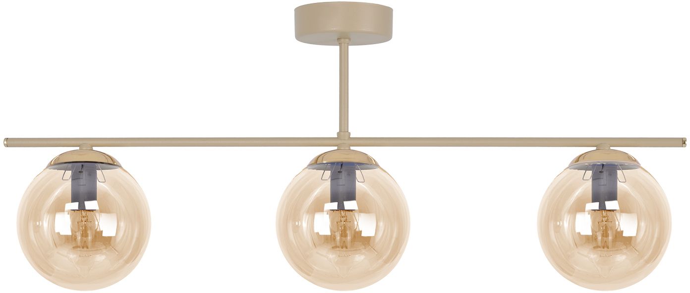 Kaja Felix Deckenlampe 3x10 W bernstein-beige K-5782