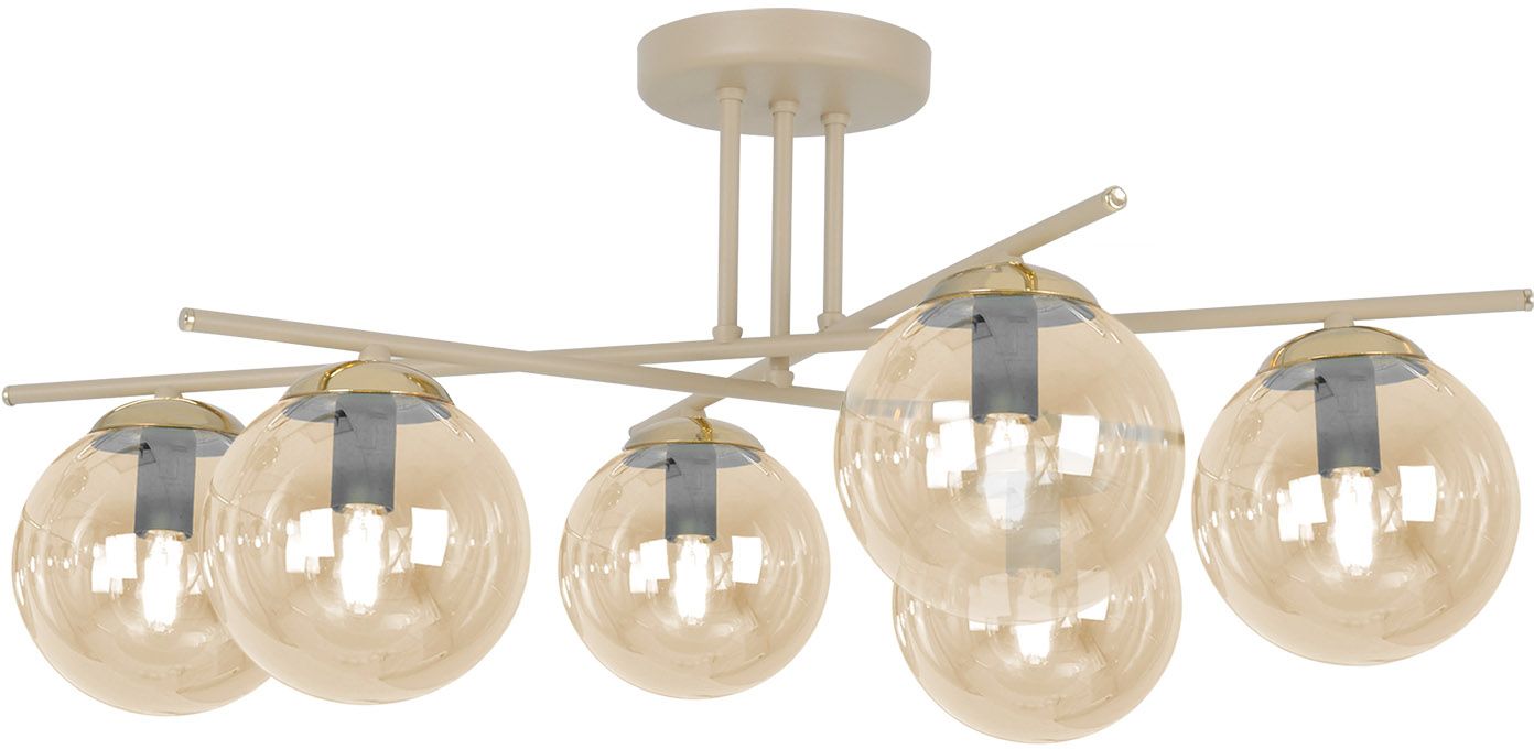 Kaja Felix Deckenlampe 6x10 W bernstein-beige K-5784