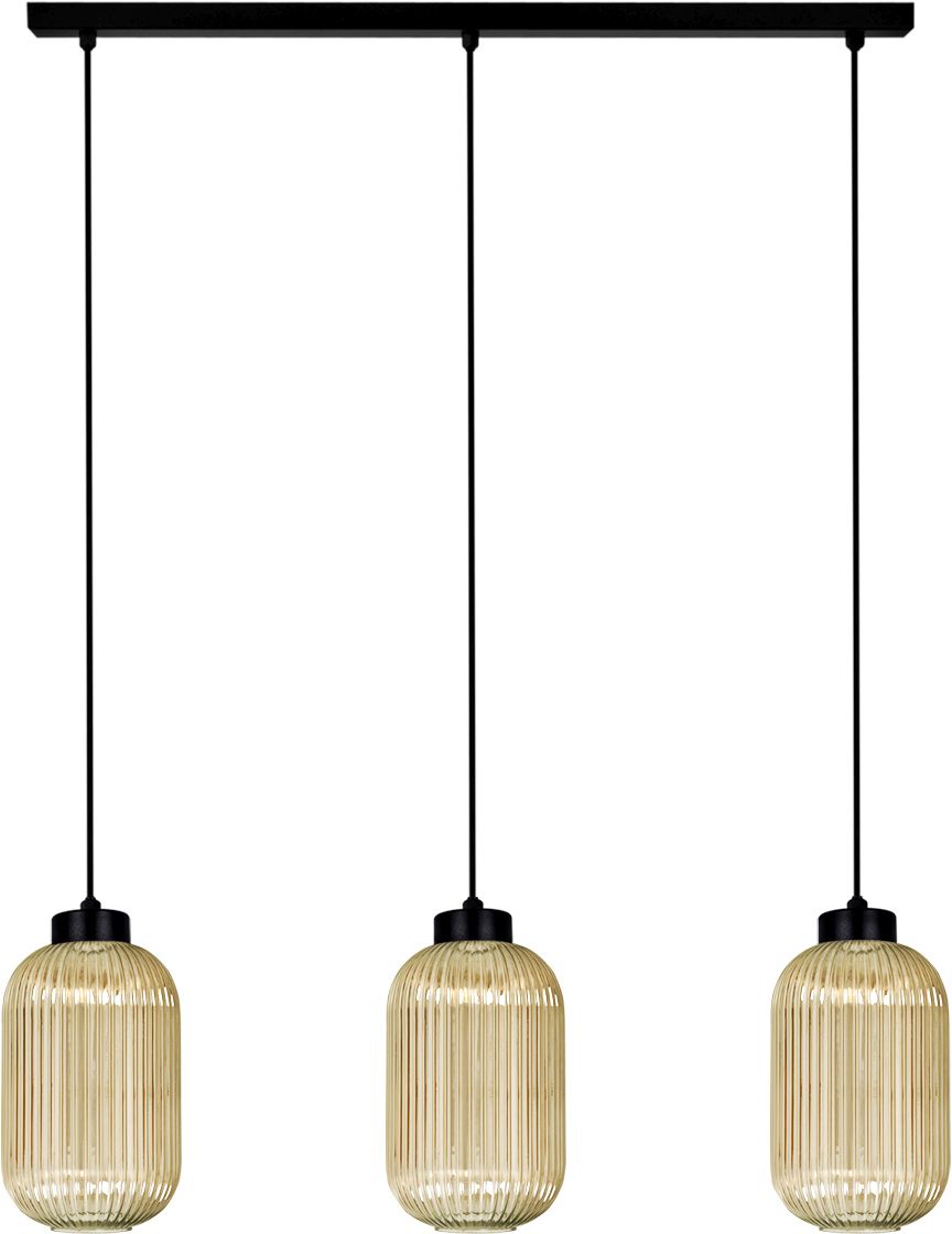 Kaja Fadiga Pendelleuchte 3x15 W schwarz-bernstein K-5744