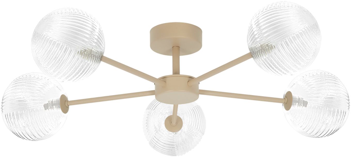 Kaja Casoli Deckenlampe 5x10 W transparent-beige K-5711