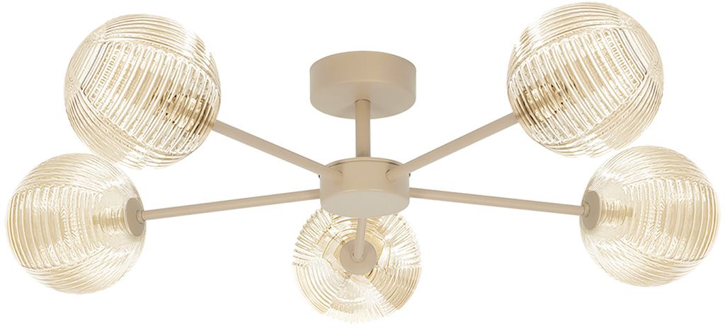 Kaja Jukon Deckenlampe 5x10 W bernstein-beige K-5714