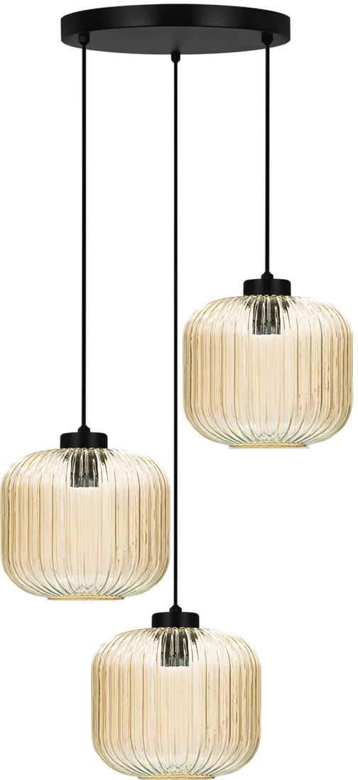 Kaja Clark Pendelleuchte 3x15 W schwarz-graphit K-5654