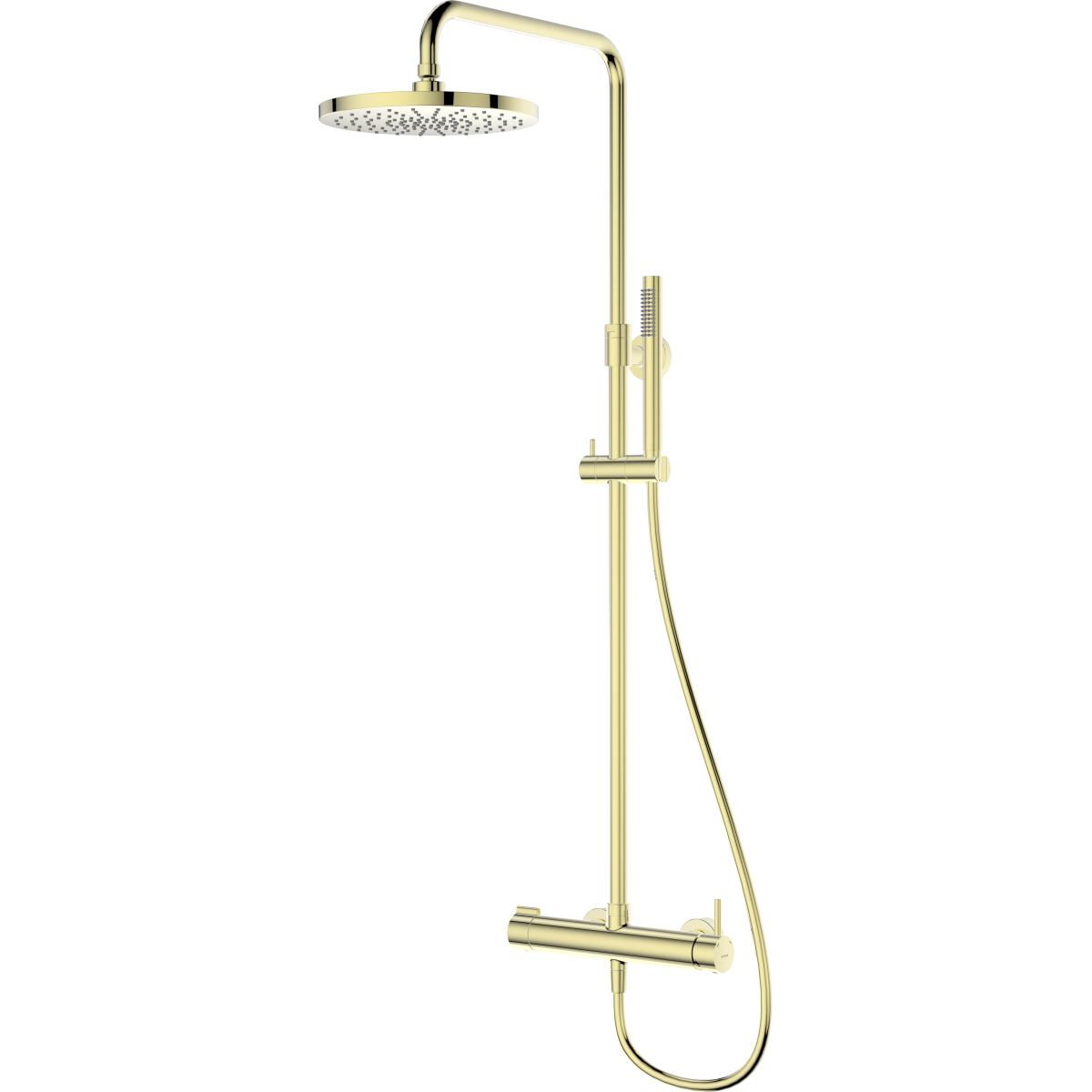 Oltens Molle Duschset Wandmontage mit Regenbrause goldener Glanz 36504800