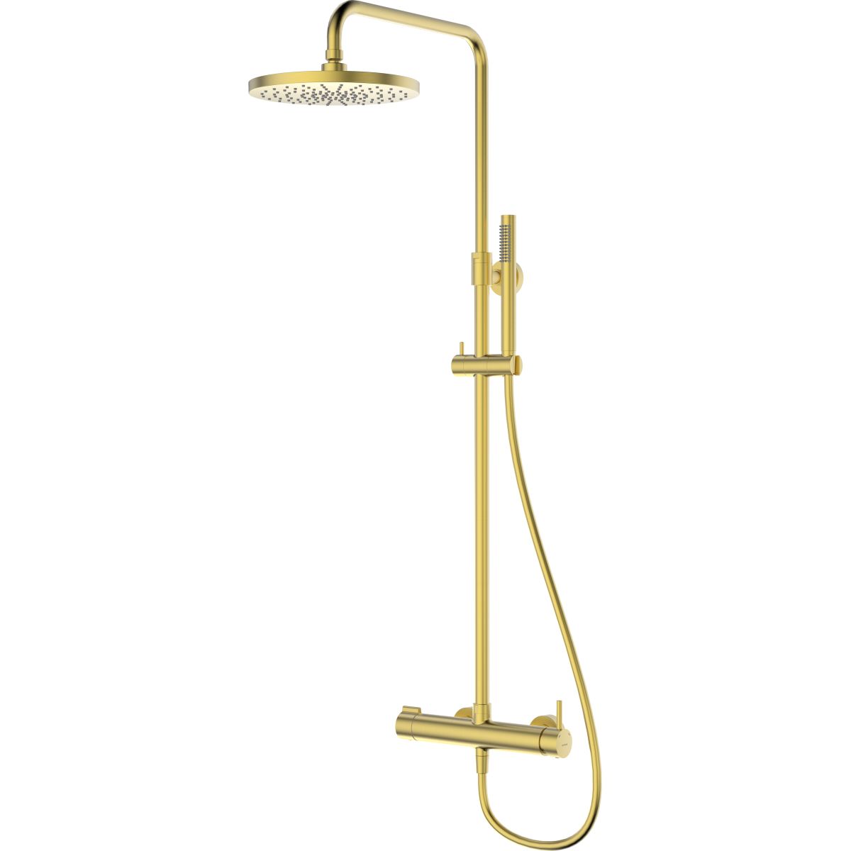 Oltens Molle Duschset Wandmontage mit Regenbrause gebürstetes Gold 36504810