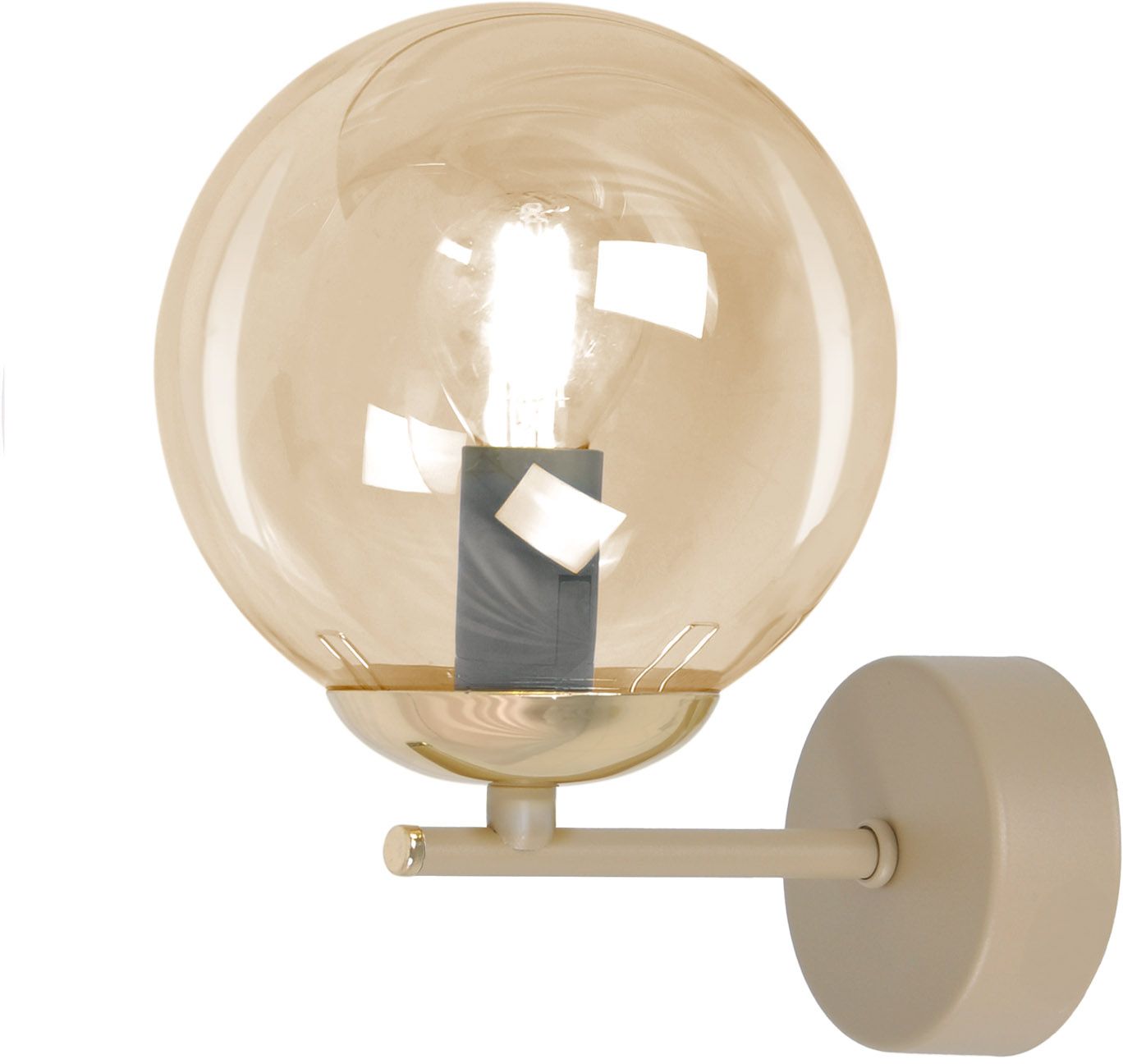 Kaja Felix Leuchter 1x10 W bernstein-beige K-5785