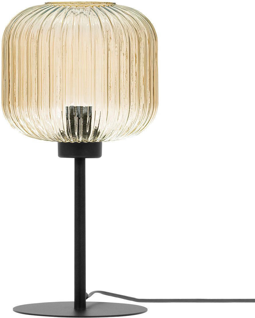 Kaja Clark Tischlampe 1x15 W schwarz-bernstein K-5656