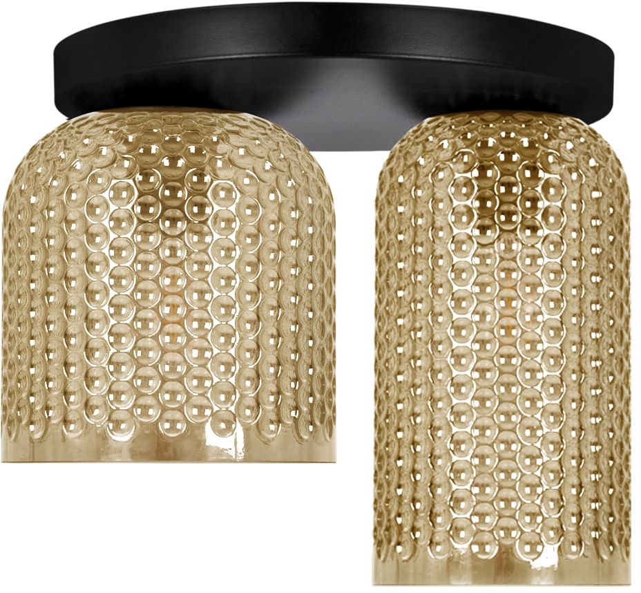 Kaja Capri Deckenlampe 2x15 W schwarz-bernstein K-5624