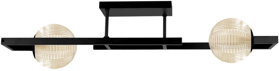 Kaja Emir Deckenlampe 2x10 W schwarz-bernstein K-5765