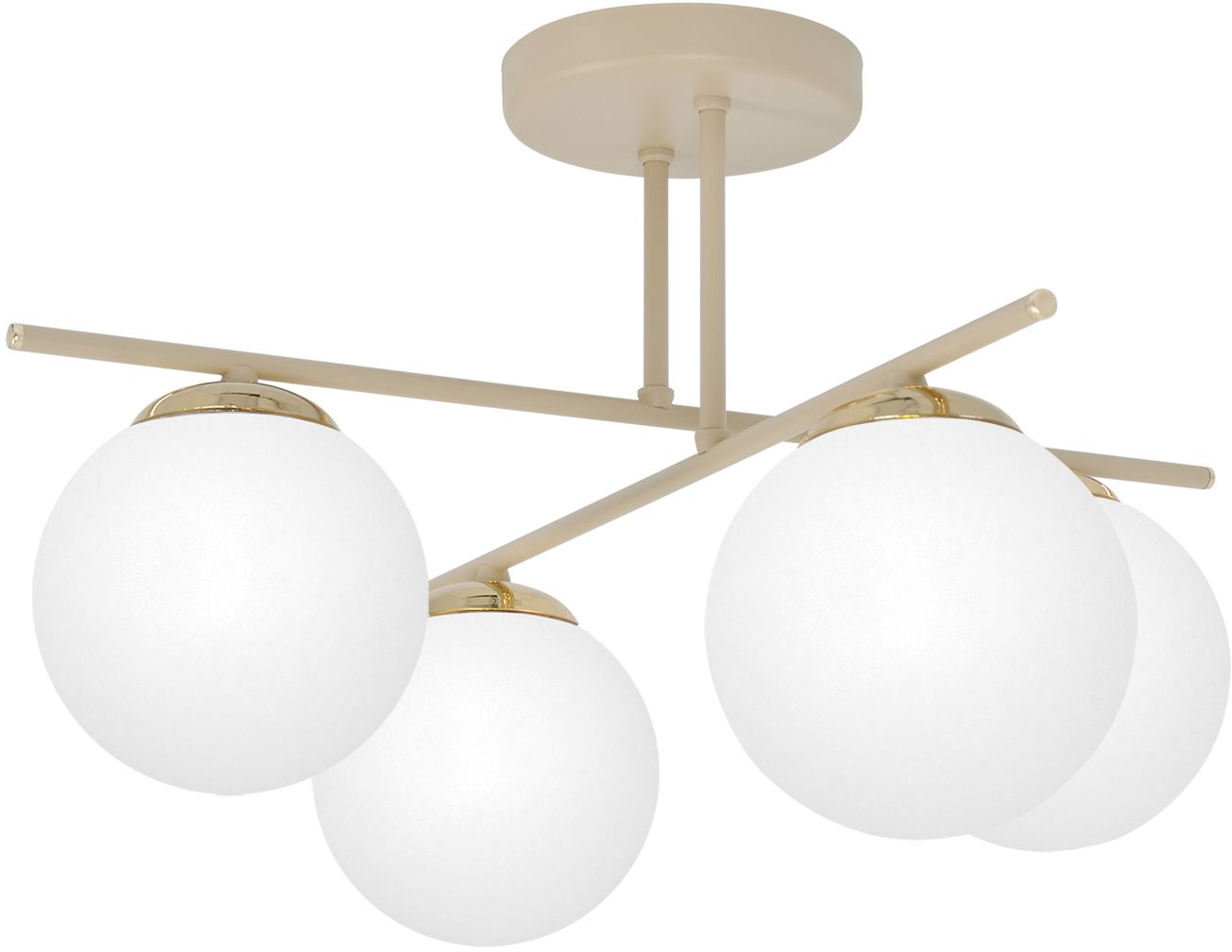 Kaja Savia Deckenlampe 4x10 W weiß-gold-beige K-5793