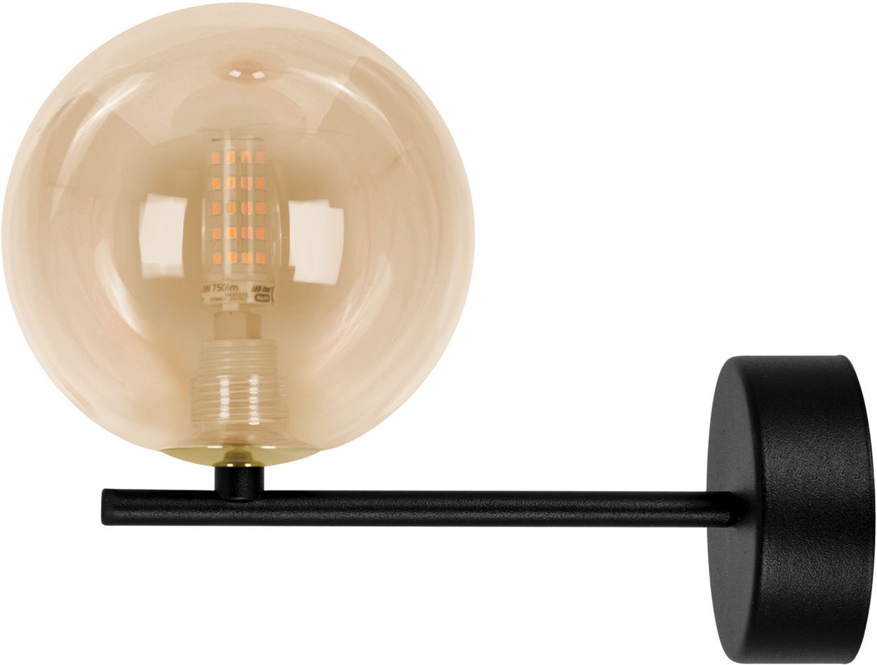 Kaja Galaxy Leuchter 1x10 W schwarz-gold-bernstein K-5563