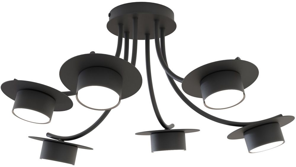 Emibig Enso Deckenlampe 6x12 W schwarz 1445/6